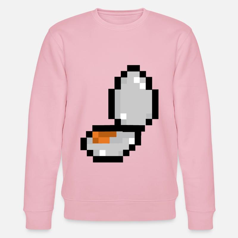 pixel egg - Stanley/Stella CHANGER Unisex Organic Sweatshirt - cotton pink