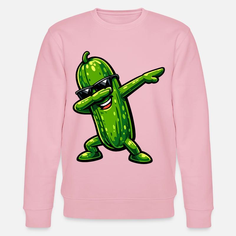 Dabbing Cucumber - Stanley/Stella CHANGER Unisex Organic Sweatshirt - cotton pink