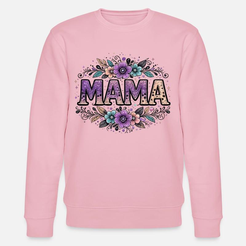Mama-Geschenk: Retro-Mama-Visualisierung - Stanley/Stella Unisex Bio-Sweatshirt CHANGER  - Hellrosa
