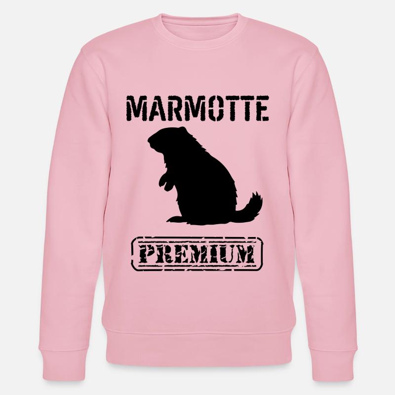 Marmotte premium  - Sweat bio CHANGER Stanley/Stella Unisexe - rose pâle