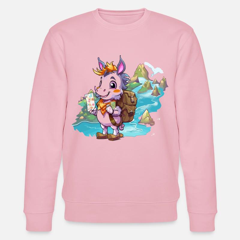 Chèvre d’aventure côtière - Sweat bio CHANGER Stanley/Stella Unisexe - rose pâle
