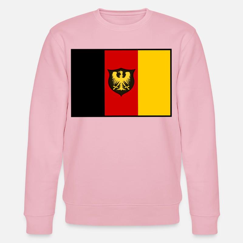 Eagle Flag BlackRedGold Shield - Stanley/Stella CHANGER Unisex Organic Sweatshirt - cotton pink