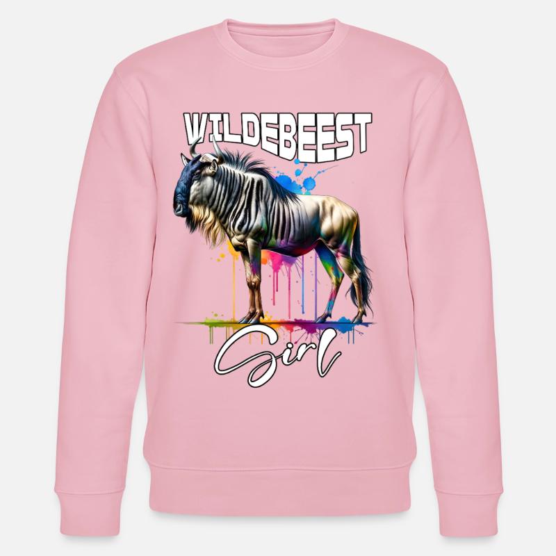 Wildebeest Mädchen Gnu - Stanley/Stella Unisex Bio-Sweatshirt CHANGER - Hellrosa