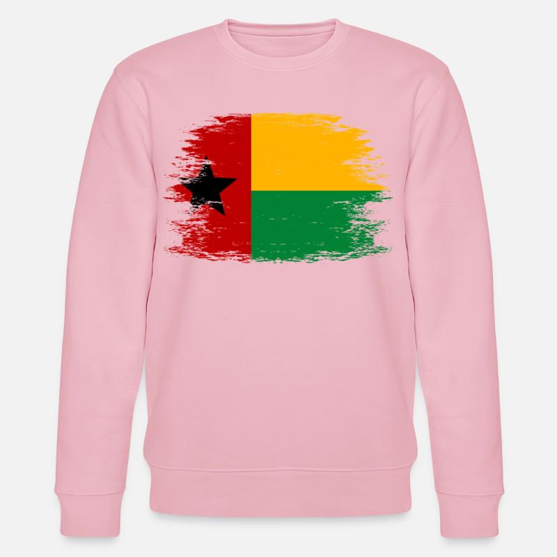 Guinea_Bissau_Flagge_used - Stanley/Stella Unisex Bio-Sweatshirt CHANGER - Hellrosa