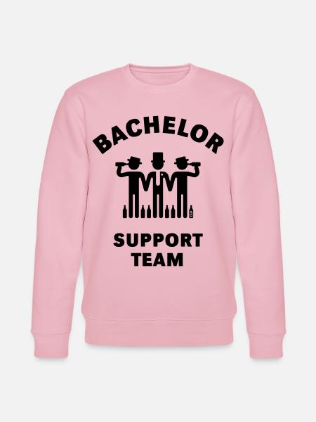 Junggesellen-Support-Team (Bräutigam / Junggesellenabschied / Schwarz) - Stanley/Stella Unisex Bio-Sweatshirt CHANGER - Hellrosa