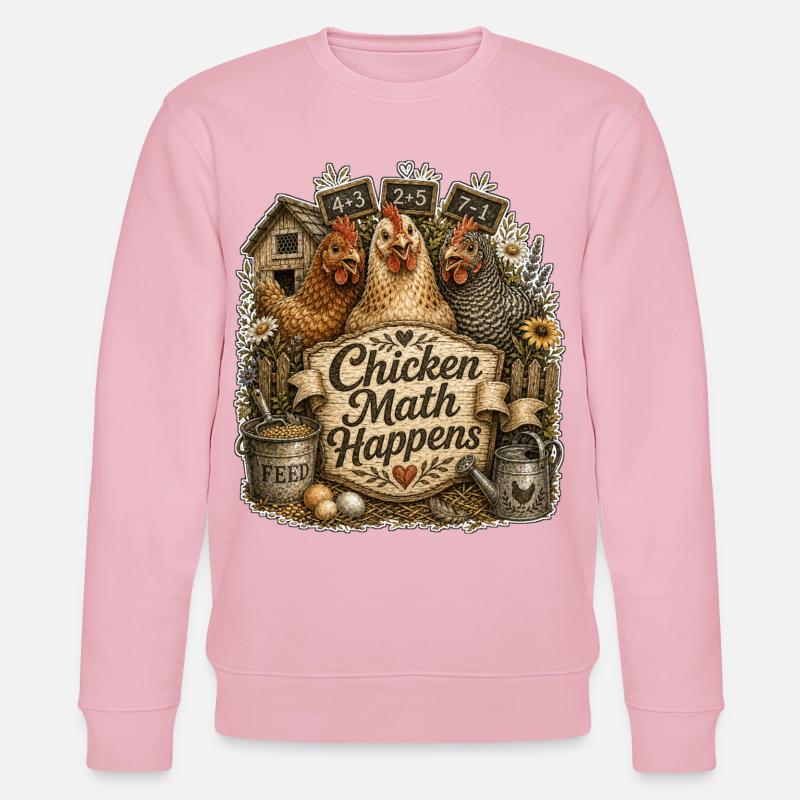 Chicken Math Happens - Stanley/Stella Unisex Bio-Sweatshirt CHANGER  - Hellrosa