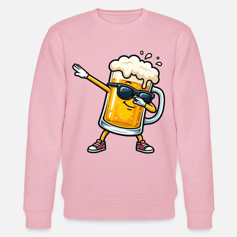Tamponner la chope de bière - Sweat bio CHANGER Stanley/Stella Unisexe - rose pâle