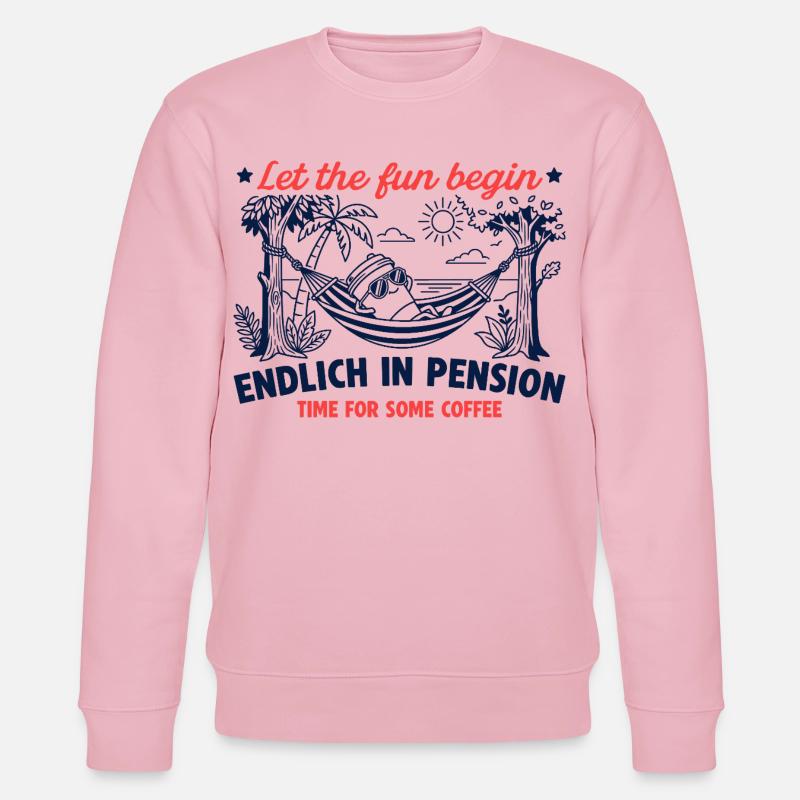 Endlich in Pension Retro Kaffee - Stanley/Stella Unisex Bio-Sweatshirt CHANGER  - Hellrosa