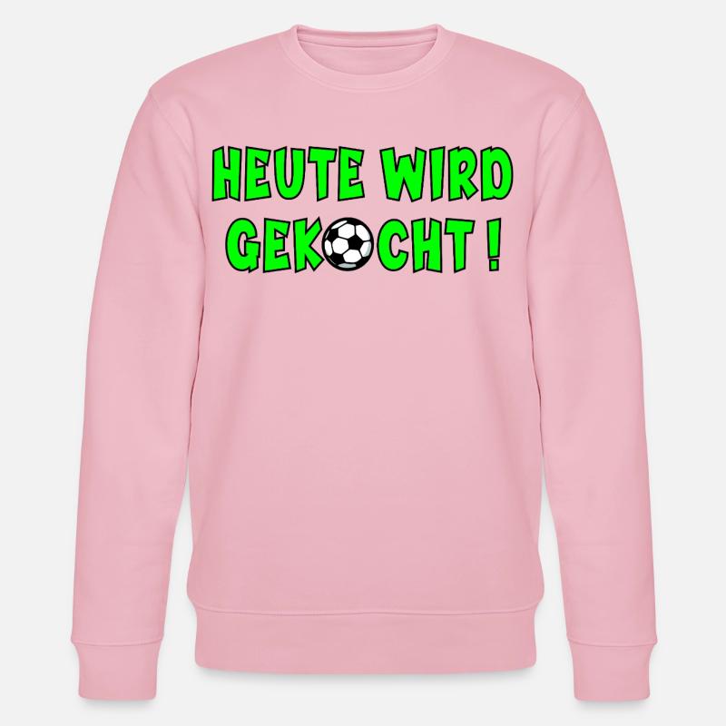 Fußball Sprüche Kochen - Stanley/Stella Unisex Bio-Sweatshirt CHANGER  - Hellrosa