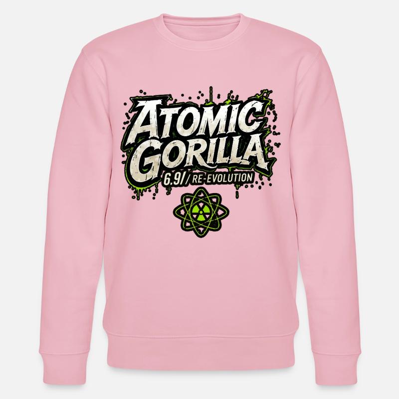 Atomic Gorilla Re-Evolution - Stanley/Stella CHANGER Unisex Organic Sweatshirt - cotton pink