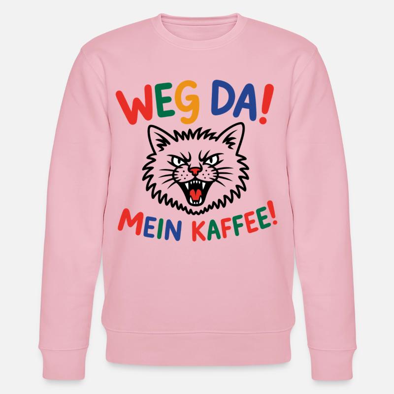 Weg da! Mein Kaffee Katzenpower - Stanley/Stella Unisex Bio-Sweatshirt CHANGER  - Hellrosa