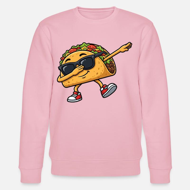 Taco à tamponner - Sweat bio CHANGER Stanley/Stella Unisexe - rose pâle