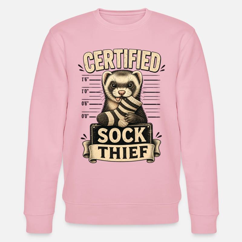 CERTIFIED SOCK THIEF - Stanley/Stella Unisex Bio-Sweatshirt CHANGER  - Hellrosa