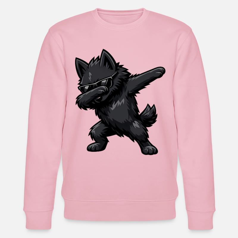 Dabbing Schipperke - Stanley/Stella Unisex Bio-Sweatshirt CHANGER  - Hellrosa