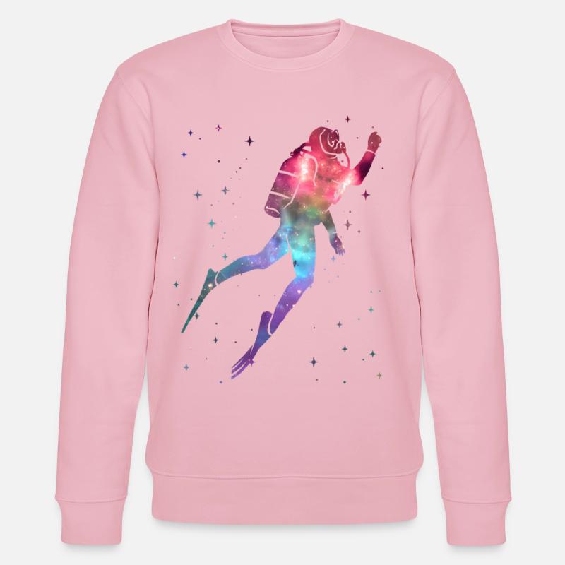 Plongée spatiale pour plongeurs Enfants - Sweat bio CHANGER Stanley/Stella Unisexe - rose pâle