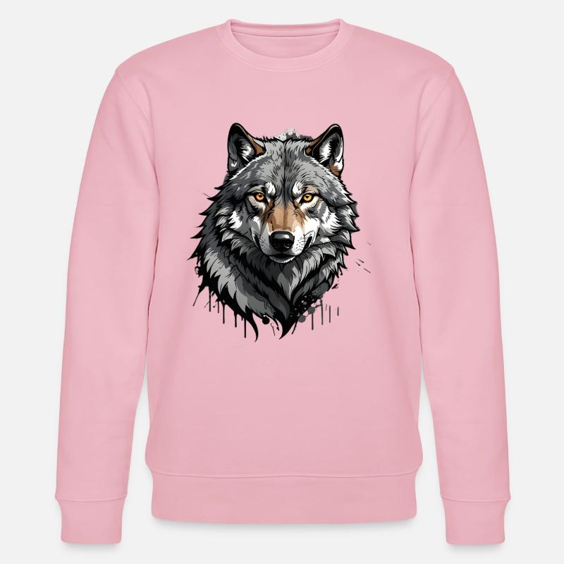 Wolf - Stanley/Stella Unisex Bio-Sweatshirt CHANGER - Hellrosa
