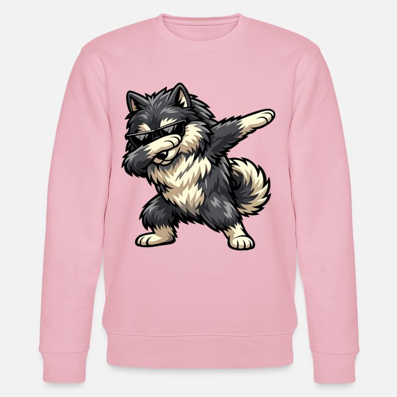 Dabbing Wolfsspitz - Stanley/Stella Unisex Bio-Sweatshirt CHANGER  - Hellrosa