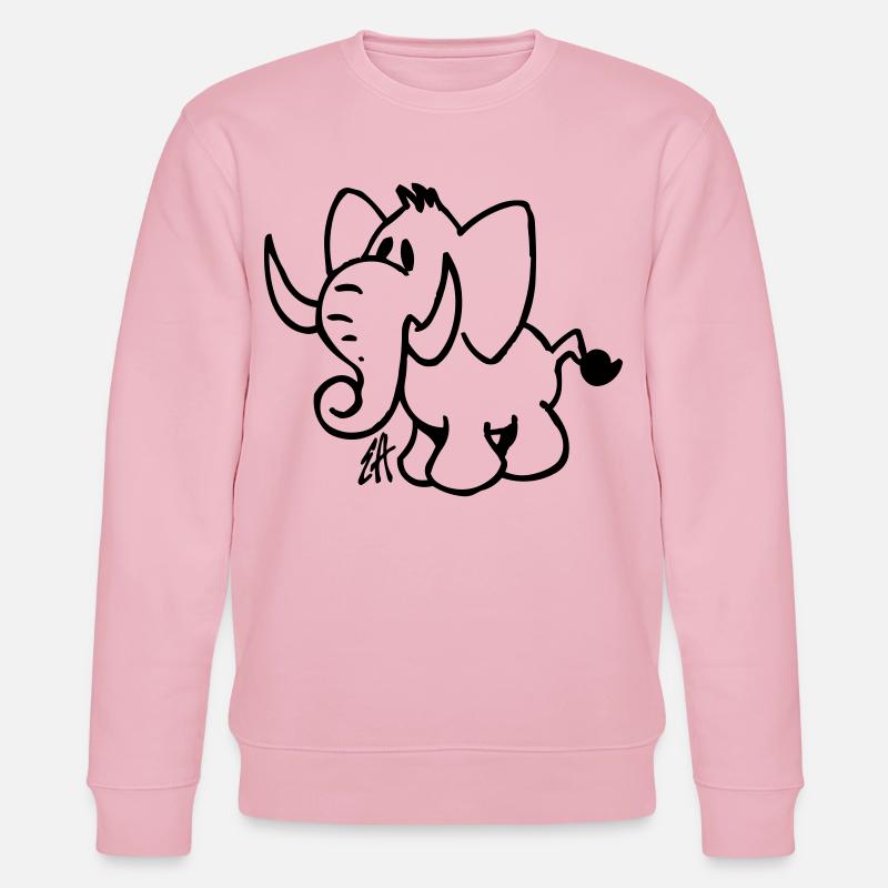 Elefant - Stanley/Stella Unisex Bio-Sweatshirt CHANGER  - Hellrosa