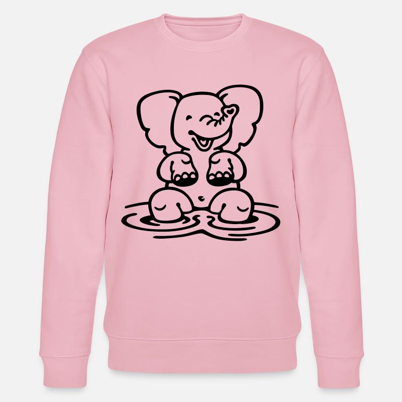 Elefant - Stanley/Stella Unisex Bio-Sweatshirt CHANGER  - Hellrosa