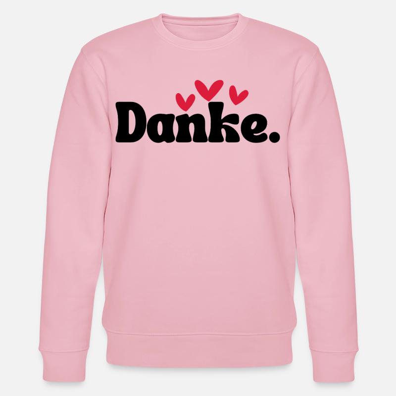 Three Hearts Doodle Pattern - Stanley/Stella CHANGER Unisex Organic Sweatshirt - cotton pink