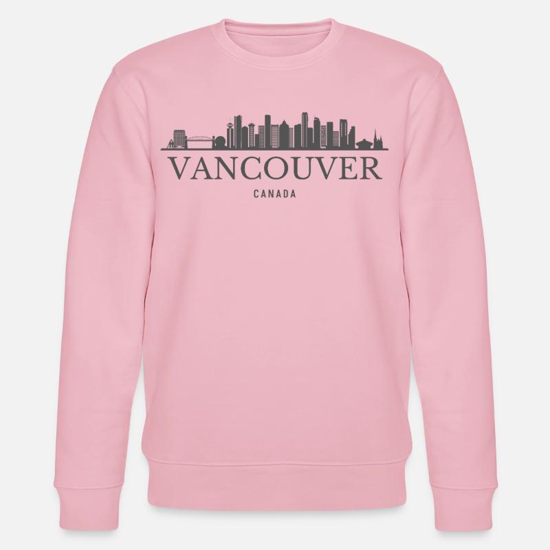 Vancouver Canada, silhouette de Vancouver - Sweat bio CHANGER Stanley/Stella Unisexe - rose pâle