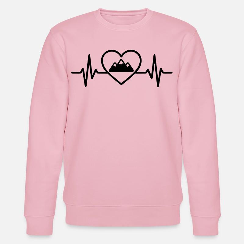 Herz Berge Drei Gipfel - Stanley/Stella Unisex Bio-Sweatshirt CHANGER  - Hellrosa