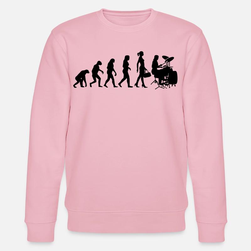 Evolution Schlagzeugerin Percussion Drummer - Stanley/Stella Unisex Bio-Sweatshirt CHANGER  - Hellrosa