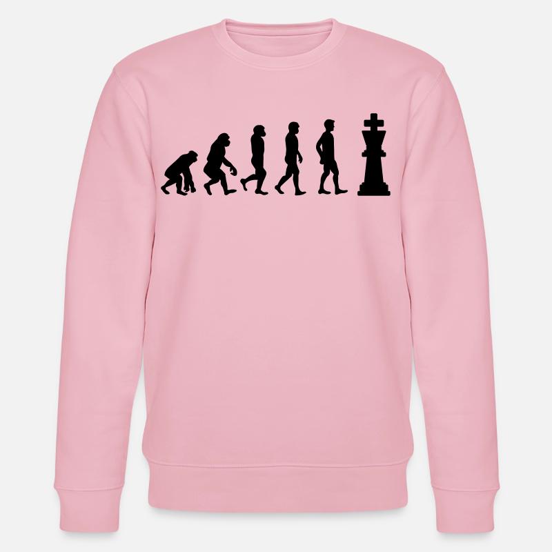 Evolution du jeu d’échecs - Sweat bio CHANGER Stanley/Stella Unisexe - rose pâle