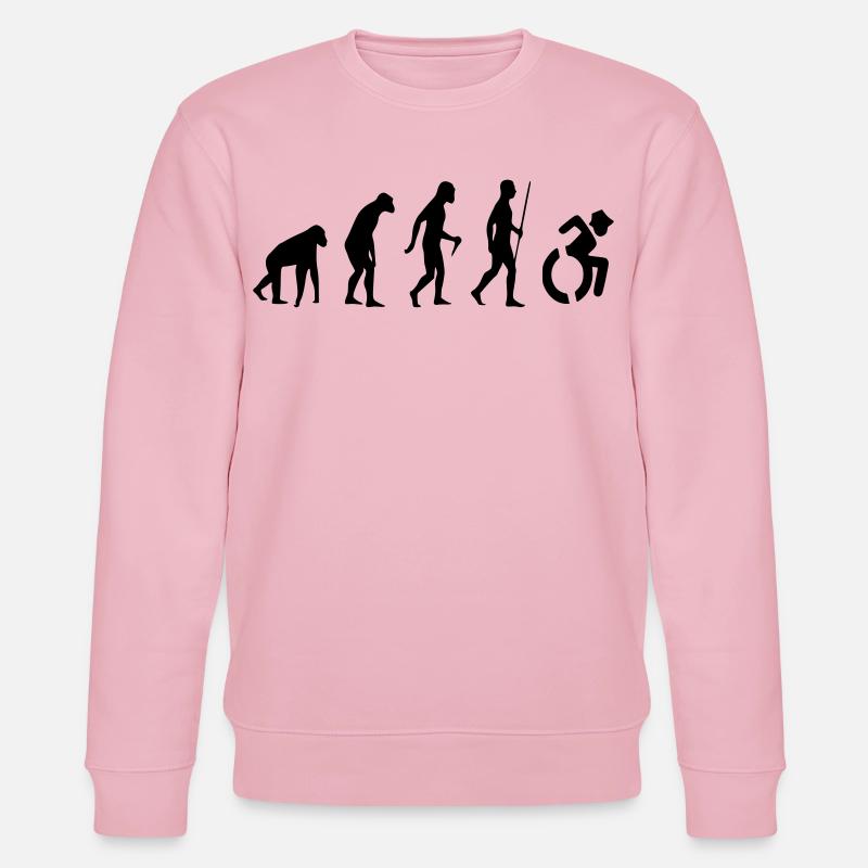 Evolution Rollstuhl. Die Rollstuhl-Evolution * - Stanley/Stella Unisex Bio-Sweatshirt CHANGER  - Hellrosa