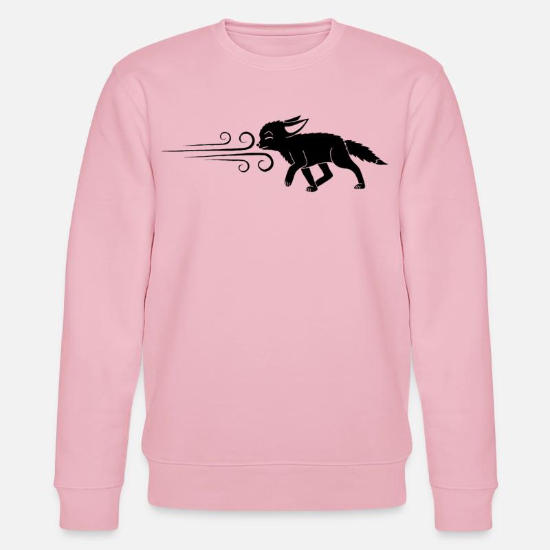 Der schwarze Fuchs und der Wind - Stanley/Stella Unisex Bio-Sweatshirt CHANGER  - Hellrosa