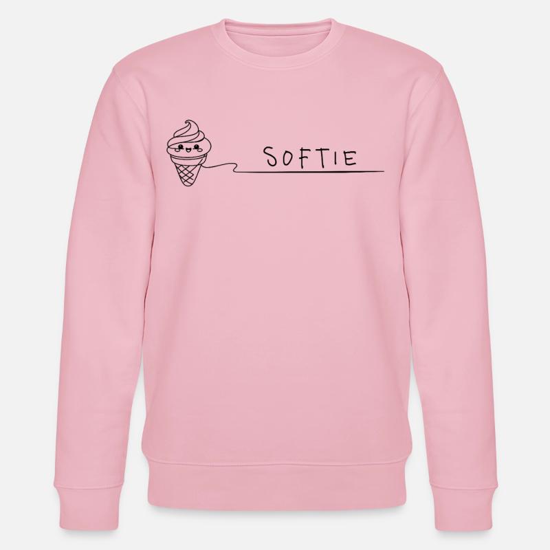 Softie Süßes Softeis Doodle Line Art - Stanley/Stella CHANGER Unisex Organic Sweatshirt - cotton pink