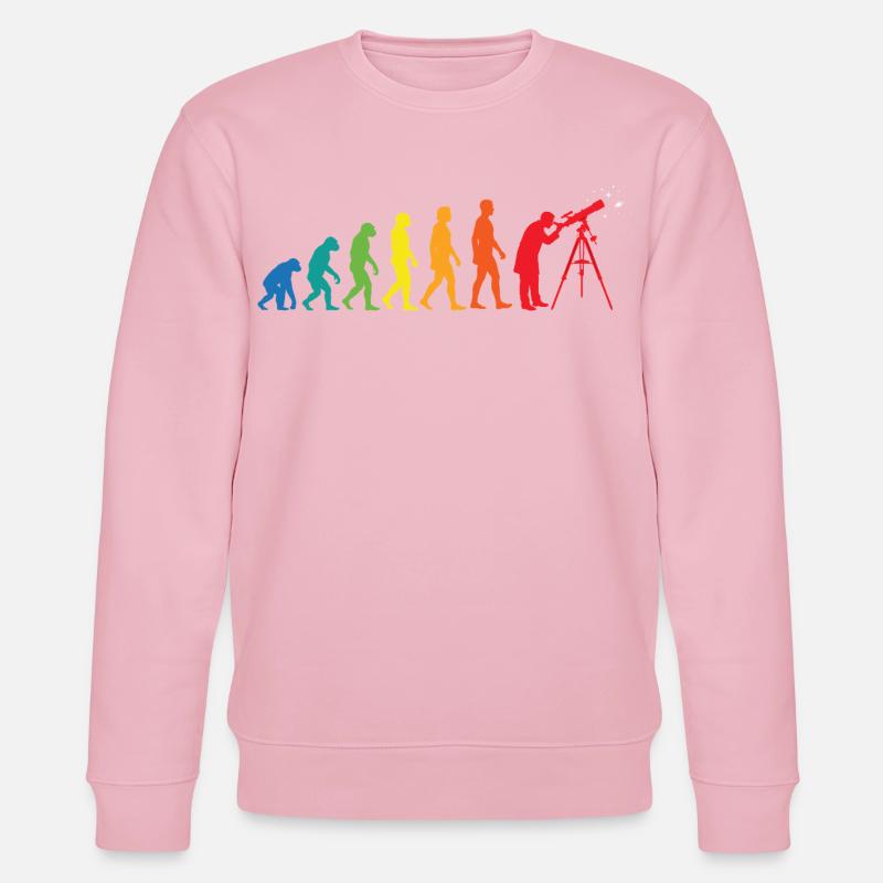 Evolution Astronomie – Weltraum Teleskop Design - Stanley/Stella Unisex Bio-Sweatshirt CHANGER  - Hellrosa