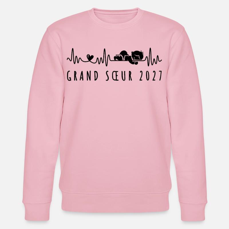 Future Grande Sœur 2027 Annonce Grossesse - Stanley/Stella Unisex Bio-Sweatshirt CHANGER  - Hellrosa