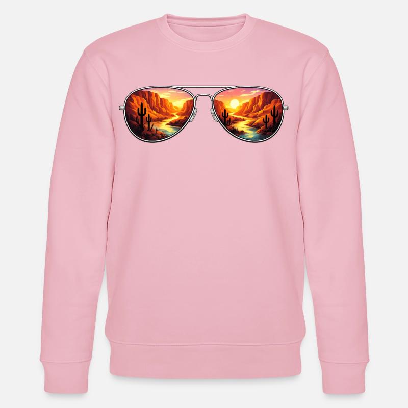 Desert Canyon Sunset Aviator - Stanley/Stella Unisex Bio-Sweatshirt CHANGER  - Hellrosa