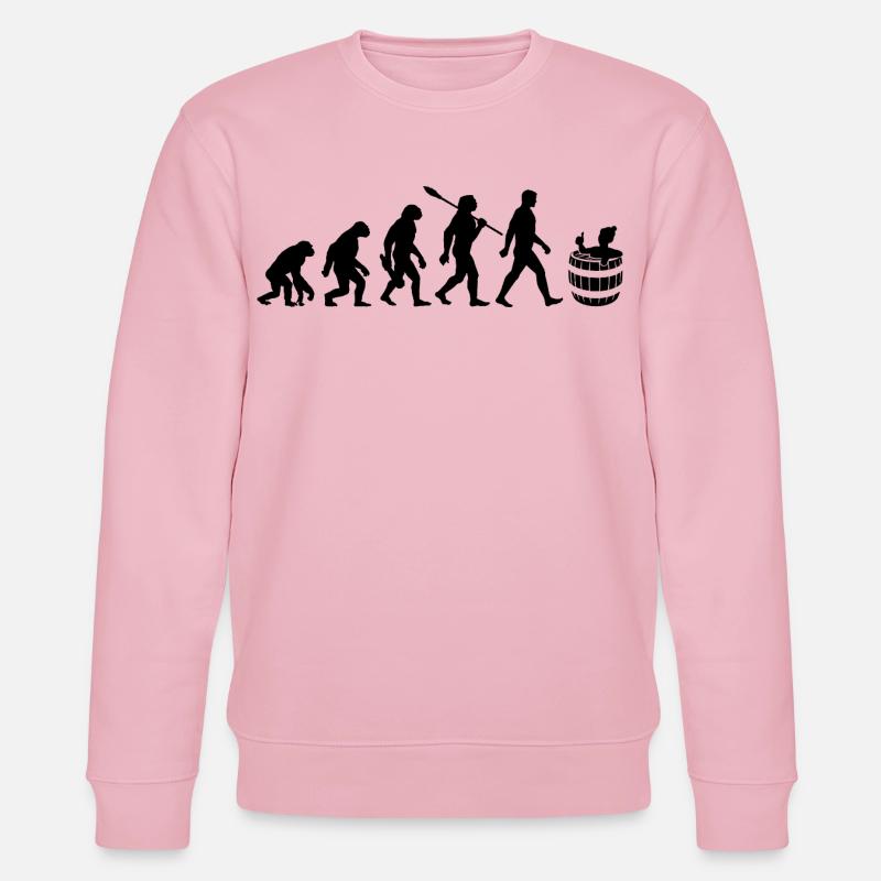 Evolution - Eisbader - Winterbaden - Eisbaden - Stanley/Stella CHANGER Unisex Organic Sweatshirt - cotton pink
