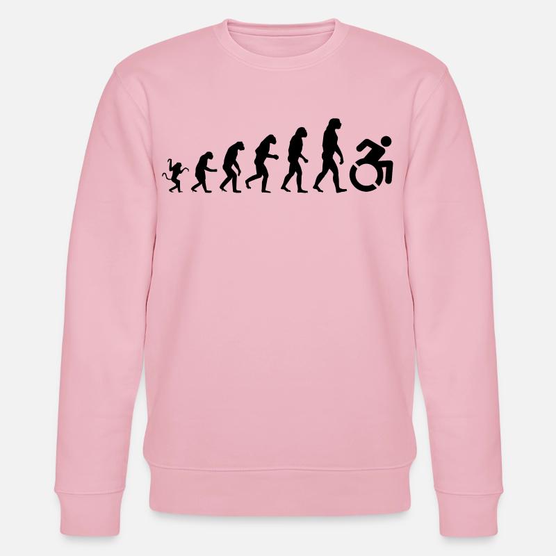 Evolution des Rollstuhls * - Stanley/Stella Unisex Bio-Sweatshirt CHANGER  - Hellrosa