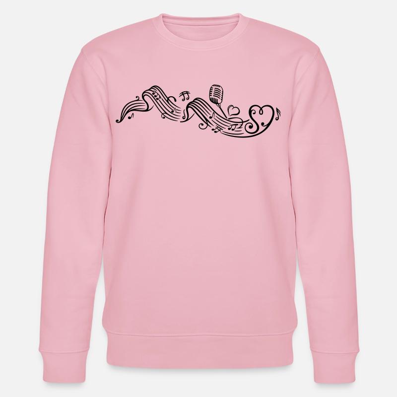 Notenblatt mit microphon, music, notes, clef - Sweat bio CHANGER Stanley/Stella Unisexe - rose pâle