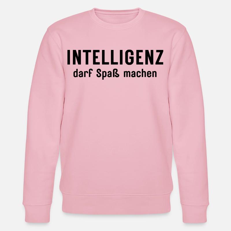 Intelligenz darf Spaß machen Statement Design - Stanley/Stella Unisex Bio-Sweatshirt CHANGER  - Hellrosa