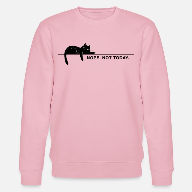Nope. Not today. – Minimal Katze Statement - Stanley/Stella Unisex Bio-Sweatshirt CHANGER  - Hellrosa