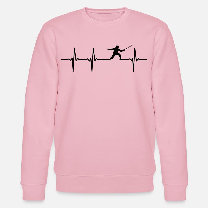 Fechter Herzschlag - Stanley/Stella Unisex Bio-Sweatshirt CHANGER  - Hellrosa