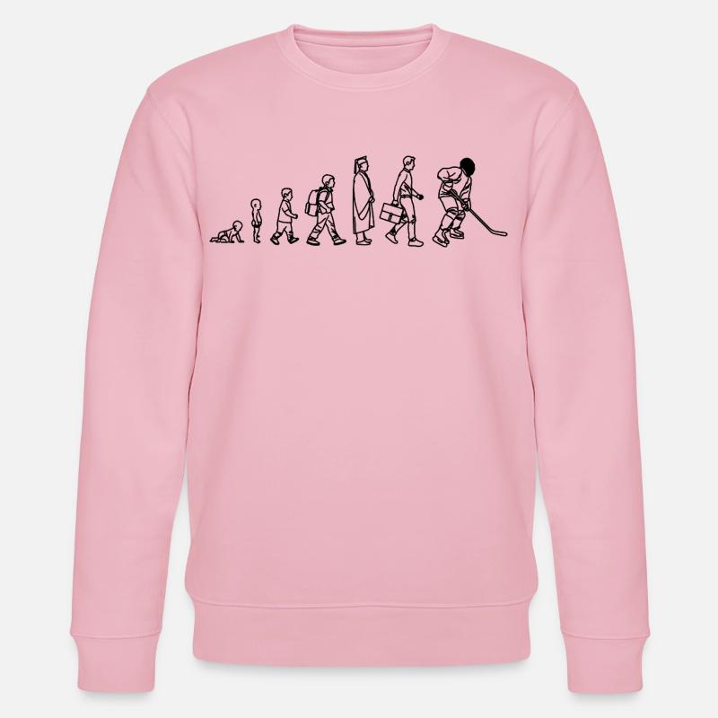 Evolution Eishockeyspieler - Stanley/Stella Unisex Bio-Sweatshirt CHANGER  - Hellrosa