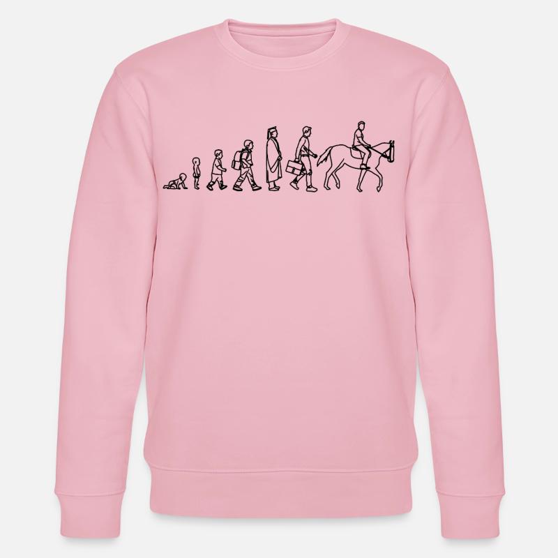 Evolution vom Kind zum Reiter - Stanley/Stella Unisex Bio-Sweatshirt CHANGER  - Hellrosa