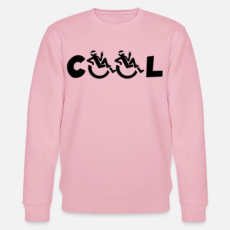 Cooler Rollstuhlfahrer, Cooler Rollstuhlfahrer * - Stanley/Stella Unisex Bio-Sweatshirt CHANGER  - Hellrosa