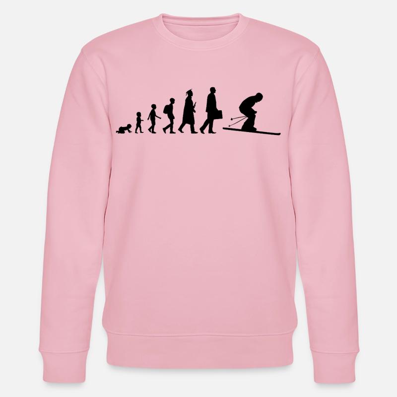 Skifahrer Evolution - Stanley/Stella Unisex Bio-Sweatshirt CHANGER  - Hellrosa