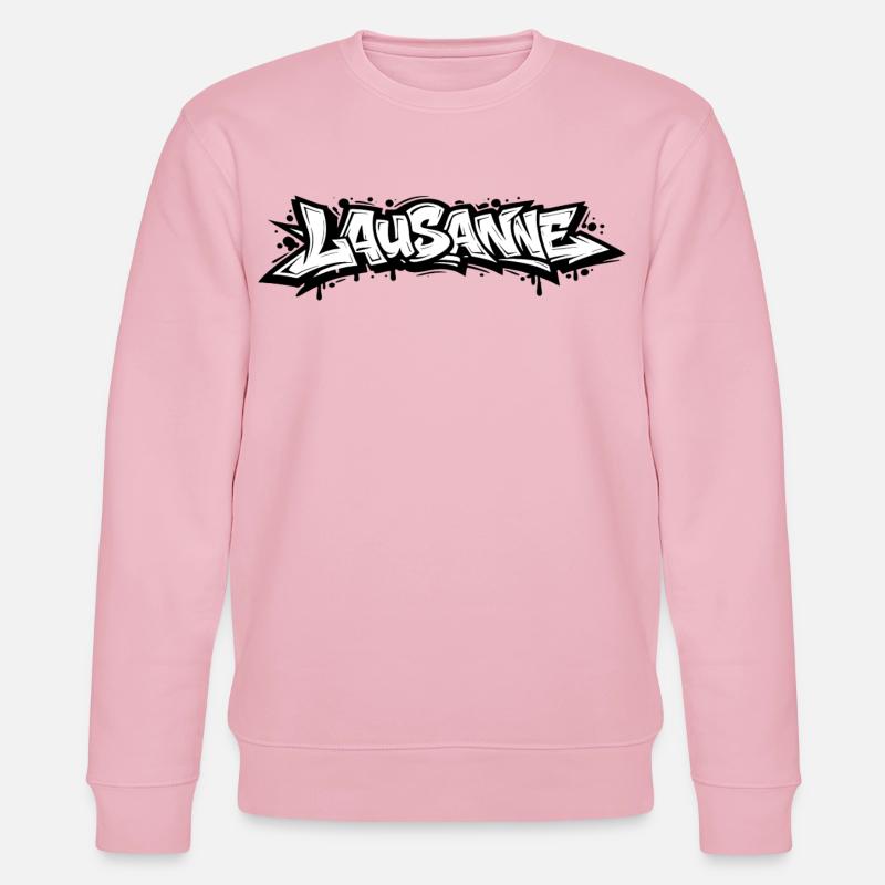 Lausanne Graffiti - Stanley/Stella Unisex Bio-Sweatshirt CHANGER  - Hellrosa