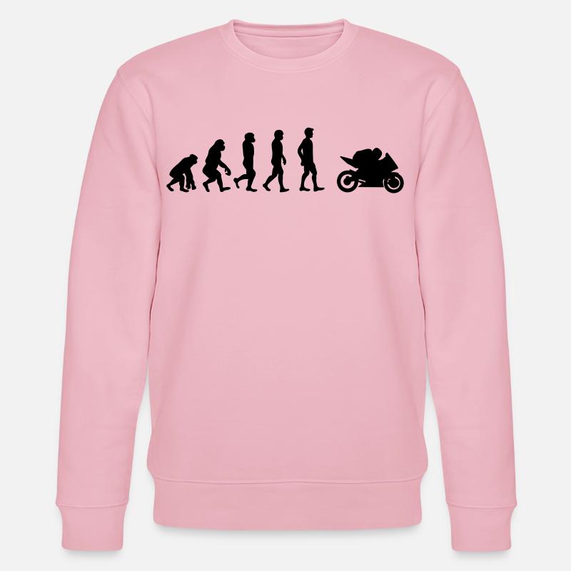 Motorrad Evolution - Stanley/Stella Unisex Bio-Sweatshirt CHANGER  - Hellrosa