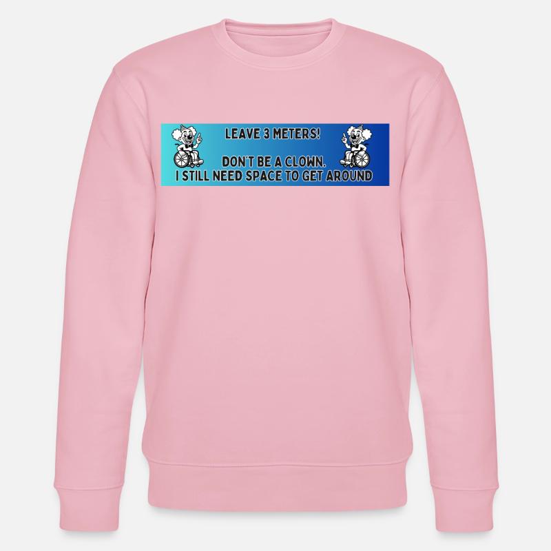 Autoaufkleber eines Rollstuhlclowns # - Stanley/Stella Unisex Bio-Sweatshirt CHANGER  - Hellrosa