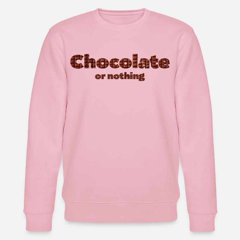 Chocolate pattern with 3D effect - Stanley/Stella CHANGER Unisex Organic Sweatshirt - cotton pink