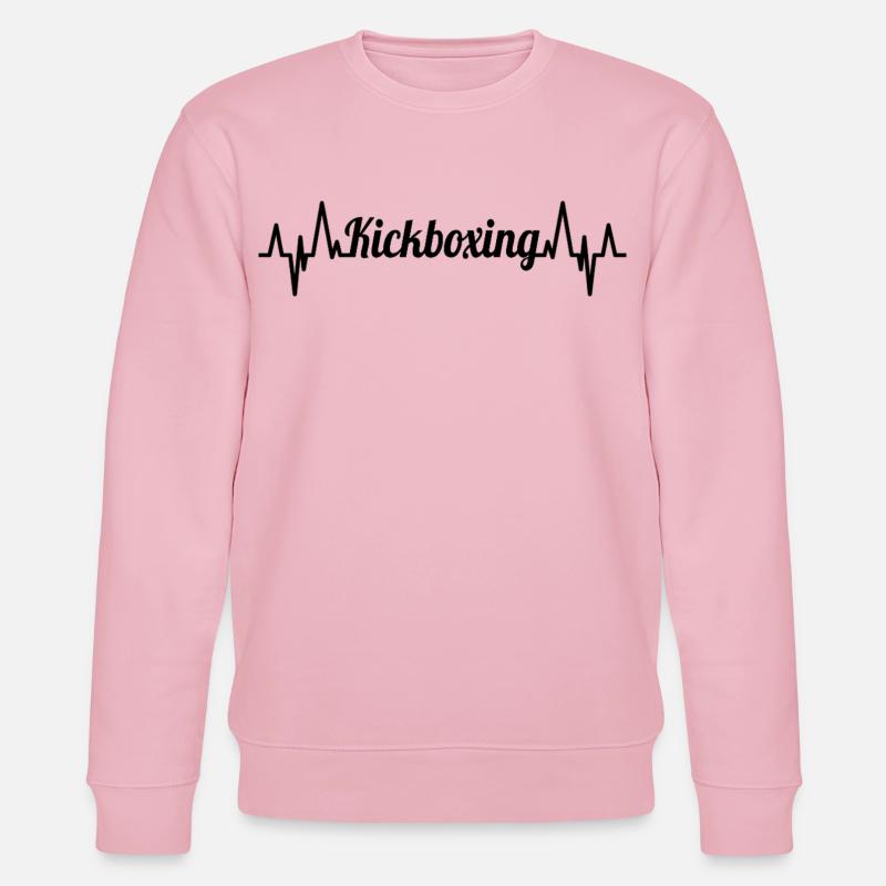 Kickboxen EKG Herzlinie - Stanley/Stella Unisex Bio-Sweatshirt CHANGER  - Hellrosa