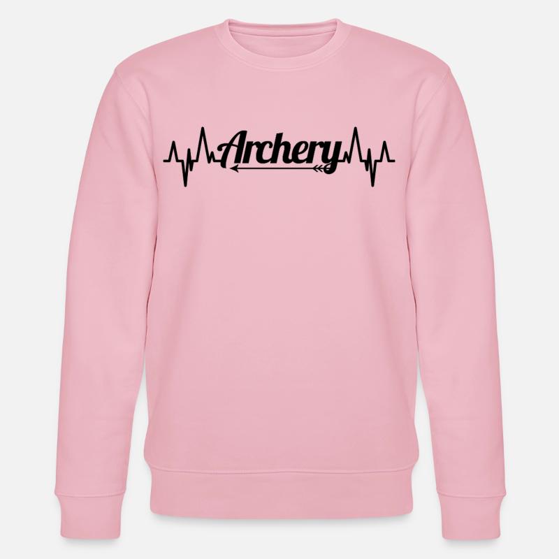 Bogenschießen Herzlinie - Stanley/Stella Unisex Bio-Sweatshirt CHANGER  - Hellrosa